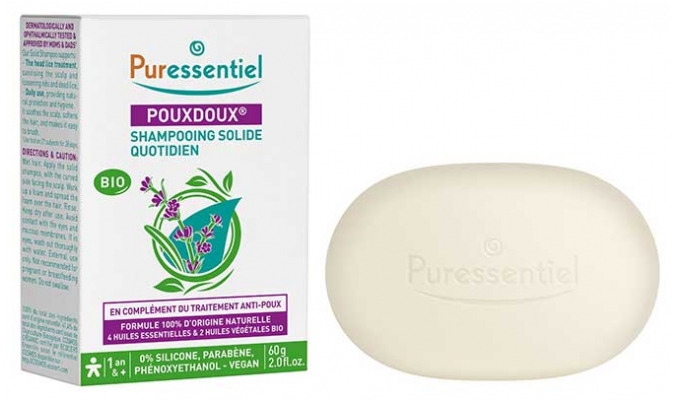 Puressentiel Pouxdoux Shampoing Solide Quotidien Bio 60 g